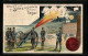 Lithographie Sprengung Der Letzten Tage, Soldaten Schiessen Auf Die Kaserne  - Guerre 1914-18