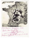 Vainqueur TOUR DE FRANCE 1913-1914-1920 COUREUR CYCLISTE Belge PHILIPPE THYS Carte Géographique Montage Vélo Autographe - Radsport
