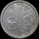 LaZooRo: French Indochina 20 Cents 1945 XF / UNC - French Indochina