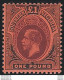 1912 Southern Nigeria £1 Purple Black/red MNH SG N. 56 - Autres & Non Classés