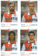 4  POSTCARDS   FC FEYENOORD ROTTERDAM 20005-06  SEASON - Football