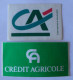 CREDIT AGRICOLE : LOT DE 2 AUTOCOLLANTS - Stickers