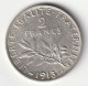 Semeuse 2 Franc Argent 1913 - Silver - - 2 Francs