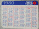 Petit Calendrier De Poche 1980 Journal Ouest France - Tamaño Pequeño : 1971-80