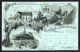 Lithographie Wetter A. Ruhr, Ritter-Burg, Restaurant Schemann, Harkortdenkmal  - Other & Unclassified