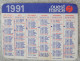 Petit Calendrier De Poche 1991 Journal Ouest France - Petit Format : 1991-00