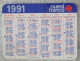 Petit Calendrier De Poche 1991 Journal Ouest France - Tamaño Pequeño : 1991-00