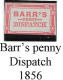 USA ETATS-UNIS Poste Locale De NEW-YORK Barr's Penny Dispatch - Poste Locali