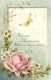 Thèmes > Fêtes - Voeux > Anniversaire - Papillon - Roses - 7297 - Verjaardag