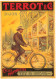CPM- Affiche Publicité Cycles Et MOTORETTES "TERROT, Dijon" Affiche De TAMAGNO* Fier Motocycliste Sur Sa Motorette *TBE* - Publicidad