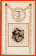 24308 /⭐ ◉  ♥️ T.B Carte Relief Avec Ajouti Central Carré SOIE Hirondelles Signes Cabalistiques Esotériques 1910s WHB  - Other & Unclassified