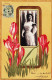 24379 /⭐ ◉  ♥️ Superbe Relief ART-DECO Fleurs+ Ajouti Photo Fillette 1905 à Marie-Jeanne BOUSQUET Rue Saint-Jean Castres - Avant 1900