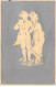 Fantaisie - N°91180 - Deux Jeunes Gens Se Promenant Bras Dessus-dessous - Carte Gaufrée - Autres & Non Classés