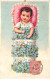 Fantaisie - N°91170 - Petit Bébé Deviendra Grand - Bébé Dans Un Nid D'ange De Myosotis - Carte Vendue En L'état - Bebes