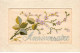 Brodées - N°91010 - Anniversaire - Branche Fleurie - Bestickt