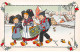 Illustrateur - N°91947 - Hansi - Deux Petites Alsaciennes Et Un Garçon Rentrant De L'école - Hansi