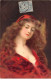 Illustrateur - N°91860 - Asti - Jeune Femme Avec Une Robe Et Un Foulard Rouge - Asti