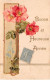 Illustrateur - N°91737 - Bonne Et Heureuse Année - Fleurs Dans Un Vase - Carte Gaufrée - Other & Unclassified