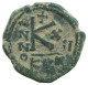 FLAVIUS JUSTINUS II 1/2 FOLLIS Ancient BYZANTINE Coin 6.8g/24mm #AA534.19.U.A - Byzantinische Münzen