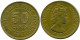 50 CENTS 1961 Malaya&British Borneo Moneda #AZ069.E.A - Autres – Asie