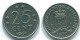 25 CENTS 1970 NIEDERLÄNDISCHE ANTILLEN Nickel Koloniale Münze #S11443.D.A - Antilles Néerlandaises