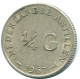 1/4 GULDEN 1967 NIEDERLÄNDISCHE ANTILLEN SILBER Koloniale Münze #NL11488.4.D.A - Antilles Néerlandaises
