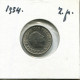 25 CENTS 1954 INÉERLANDAIS NETHERLANDS Pièce #AU555.F.A - 1948-1980 : Juliana