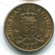 1 CENT 1977 NETHERLANDS ANTILLES Bronze Colonial Coin #S10707.U.A - Antilles Néerlandaises