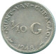 1/10 GULDEN 1948 CURACAO NIEDERLANDE SILBER Koloniale Münze #NL11901.3.D.A - Curaçao