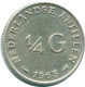 1/4 GULDEN 1965 ANTILLES NÉERLANDAISES ARGENT Colonial Pièce #NL11269.4.F.A - Antilles Néerlandaises