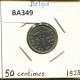 50 CENTIMES 1928 DUTCH Text BELGIQUE BELGIUM Pièce #BA349.F.A - 50 Centimes