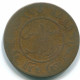 1 CENT 1857 NETHERLANDS EAST INDIES INDONESIA Copper Colonial Coin #S10037.U.A - Dutch East Indies