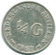 1/4 GULDEN 1967 ANTILLAS NEERLANDESAS PLATA Colonial Moneda #NL11452.4.E.A - Antilles Néerlandaises