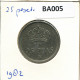25 PESETAS 1982 SPAIN Coin #BA005.U.A - 25 Pesetas