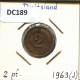 2 PFENNIG 1963 J BRD DEUTSCHLAND Münze GERMANY #DC189.D.A - 2 Pfennig