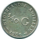 1/10 GULDEN 1956 NETHERLANDS ANTILLES SILVER Colonial Coin #NL12092.3.U.A - Niederländische Antillen