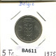 5 FRANCS 1974 DUTCH Text BÉLGICA BELGIUM Moneda #BA611.E.A - 5 Francs