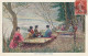 NE 13 - JAPON - LAC D' HAKONE - DETENTE AU BORD DU LAC - ILLUSTRATION - CARTE PUBLICITAIRE COLORISEE - 2 SCANS - Altri & Non Classificati