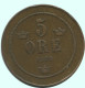 5 ORE 1889 SCHWEDEN SWEDEN Münze #AC630.2.D.A - Suède