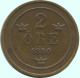 2 ORE 1880 SCHWEDEN SWEDEN Münze #AC931.2.D.A - Zweden