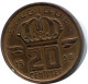 20 CENTIMES 1958 FRENCH Text BELGIUM Coin #BA398.U.A - 25 Cents