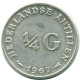 1/4 GULDEN 1967 NETHERLANDS ANTILLES SILVER Colonial Coin #NL11470.4.U.A - Antilles Néerlandaises