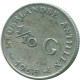 1/10 GULDEN 1966 NETHERLANDS ANTILLES SILVER Colonial Coin #NL12783.3.U.A - Antilles Néerlandaises