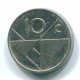 10 CENTS 1988 ARUBA (NIEDERLANDE NETHERLANDS) Nickel Koloniale Münze #S13626.D.A - Aruba