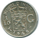 1/10 GULDEN 1945 P NETHERLANDS EAST INDIES SILVER Colonial Coin #NL14072.3.U.A - Nederlands-Indië