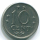 10 CENTS 1970 NETHERLANDS ANTILLES Nickel Colonial Coin #S13345.U.A - Antilles Néerlandaises