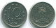 10 CENTS 1970 NETHERLANDS ANTILLES Nickel Colonial Coin #S13345.U.A - Antilles Néerlandaises