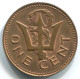 1 CENT 1966-1976 BARBADOS Coin #WW1165.U.A - Barbados (Barbuda)