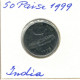 50 PAISE 1999 INDIEN INDIA Münze #AY795.D.A - Indien