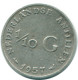 1/10 GULDEN 1957 NIEDERLÄNDISCHE ANTILLEN SILBER Koloniale Münze #NL12160.3.D.A - Netherlands Antilles